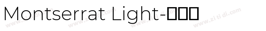 Montserrat Light字体转换